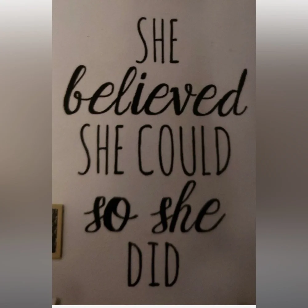 Inspirational “She Believed She could So She Did” Wall Art sticker